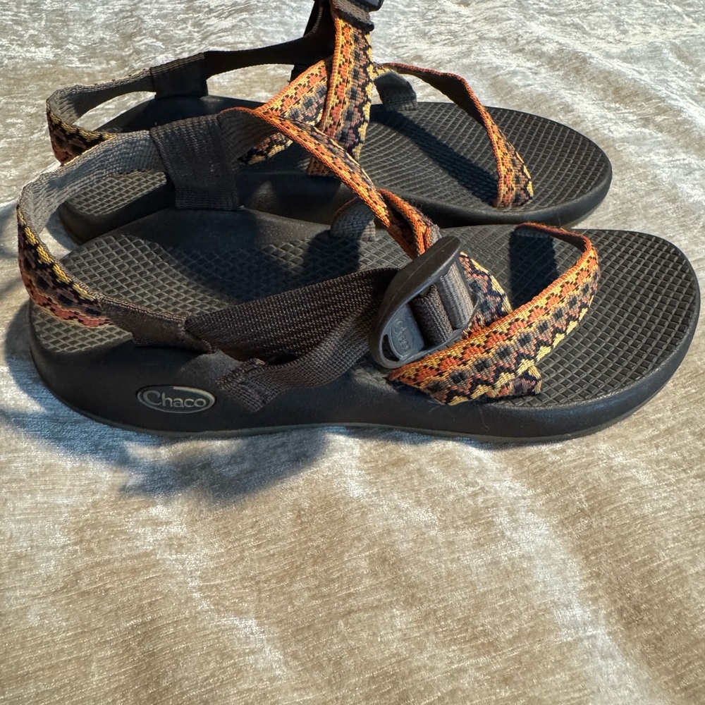 Chaco Brown and Orange Sandals